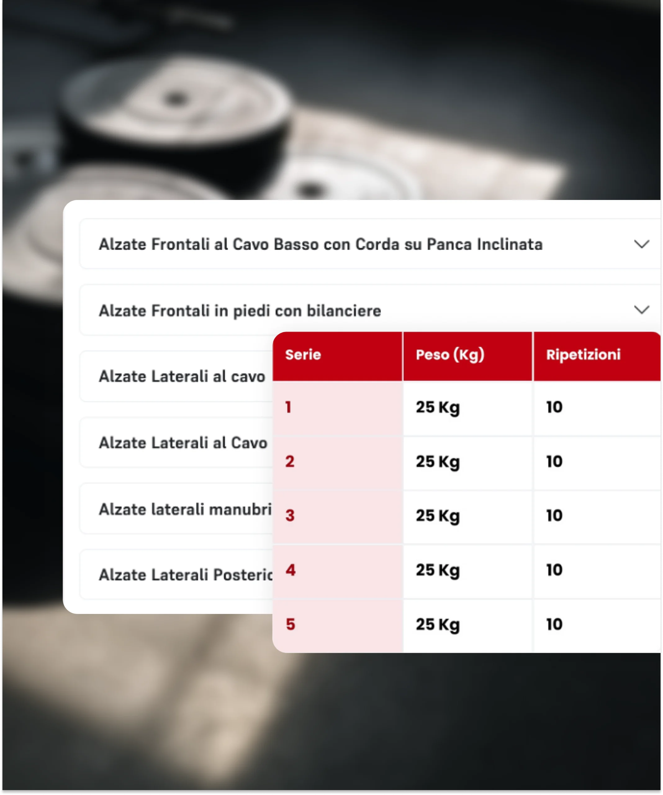 CoachPlus — Storico pesi e progressioni