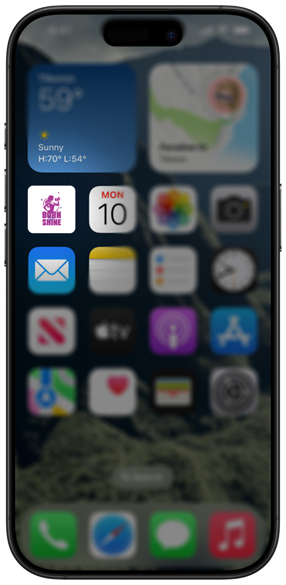 Home iPhone con icona del coach